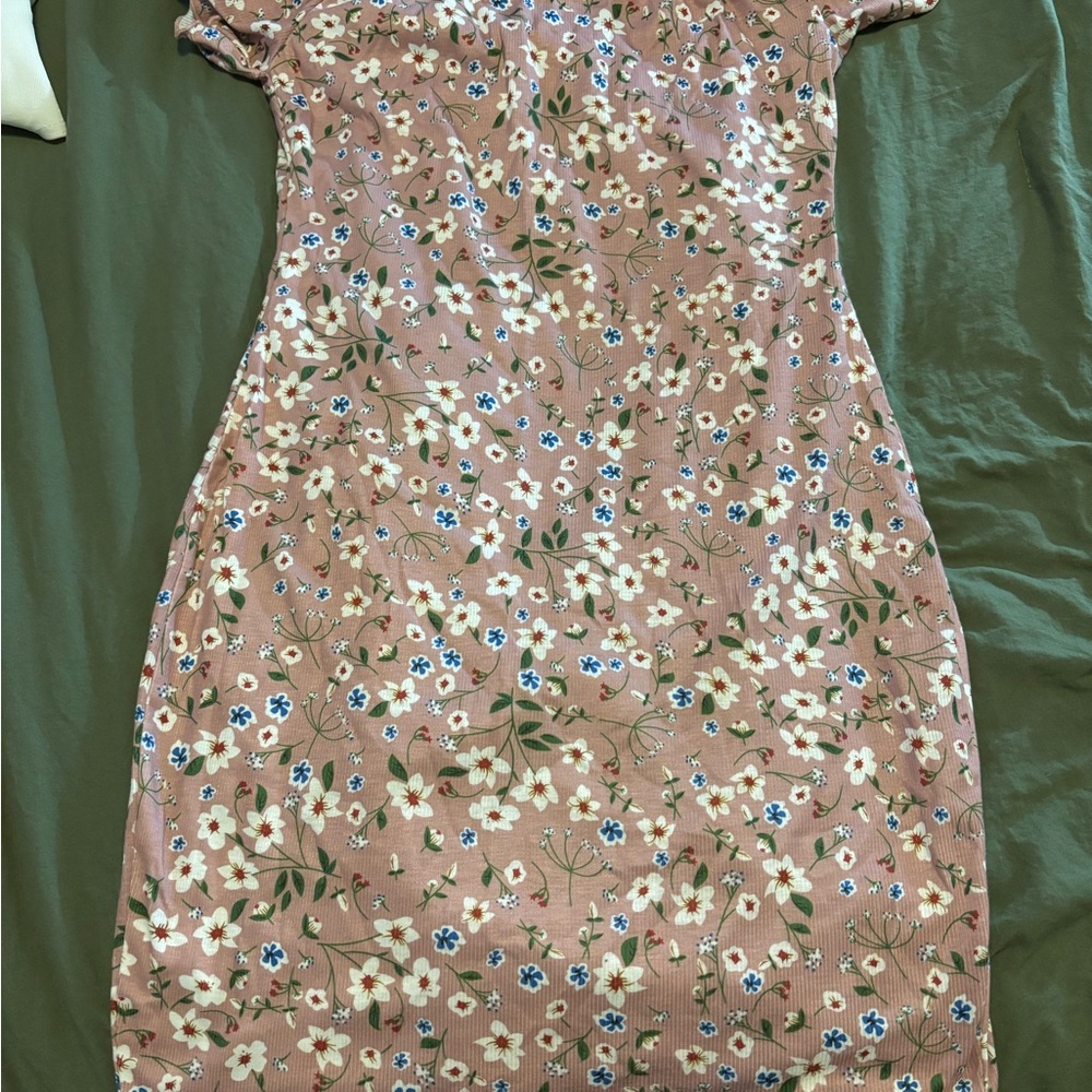 SHEIN Pink Sequin Mini Dress with Flutter Sleeves and Peter Pan Collar